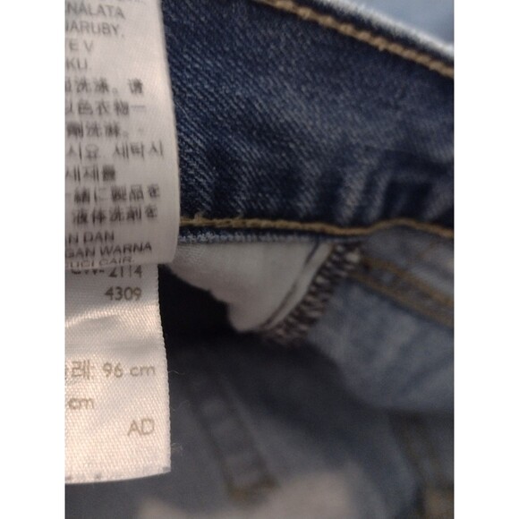 Levi's 505 Jeans Mens 38x30 Blank Red Tab Light Wash Denim Straight - Picture 10 of 11